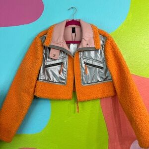 CIDER orange cropped jacket
